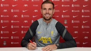 Jordan Henderson signed a new contract with Liverpool football club.