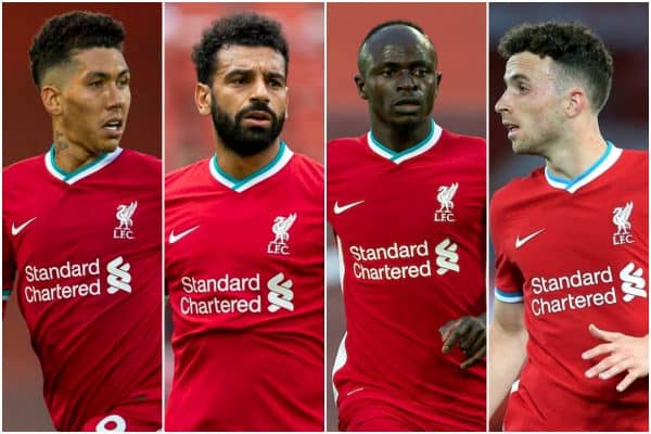 Liverpool Forwards- Jota, Manne, Salah, Firmino.