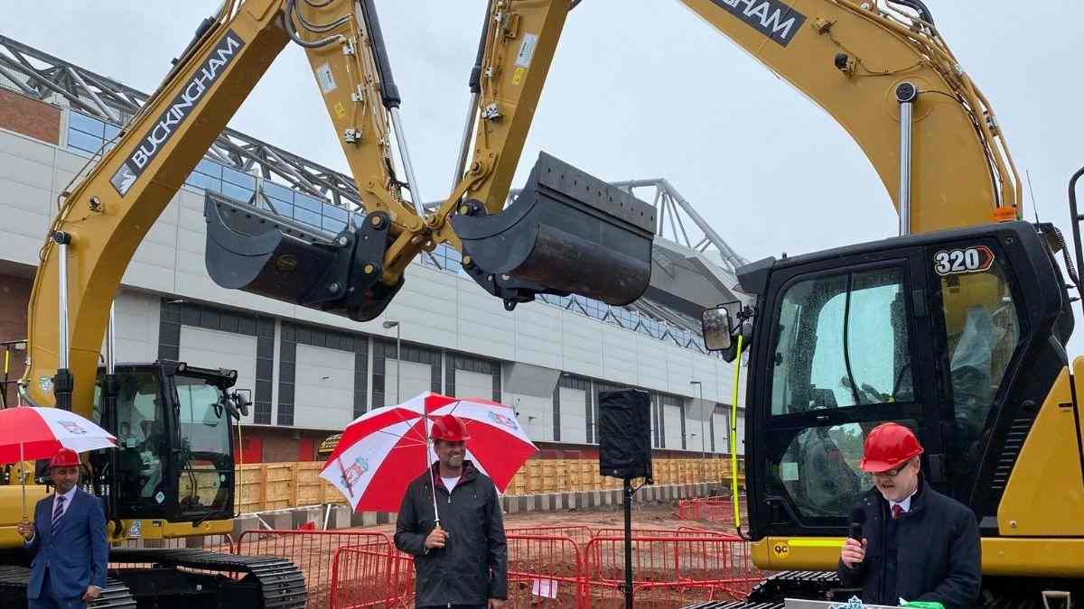 Anfield Road expansion is on and Jurgen Klopp is excited to see the Fans.