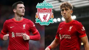Liverpool boy Kostas enjoys his competition with Andy Robertson.