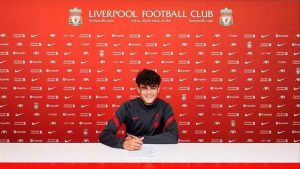 Liverpool teenager Stefan Bajcetic signed his first professional contract