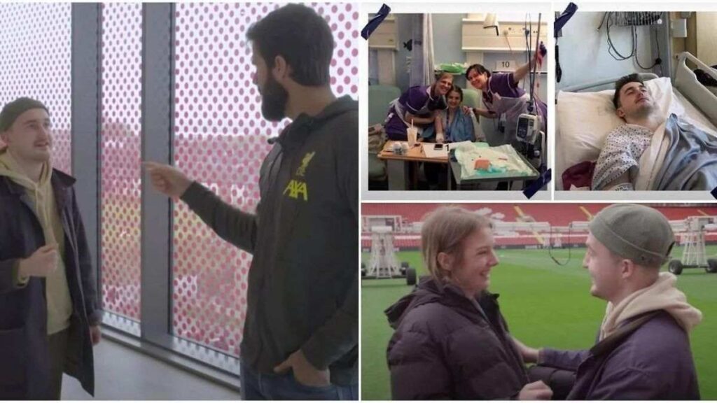 Alisson meets Liverpool fan Ethan who saved a girl's life