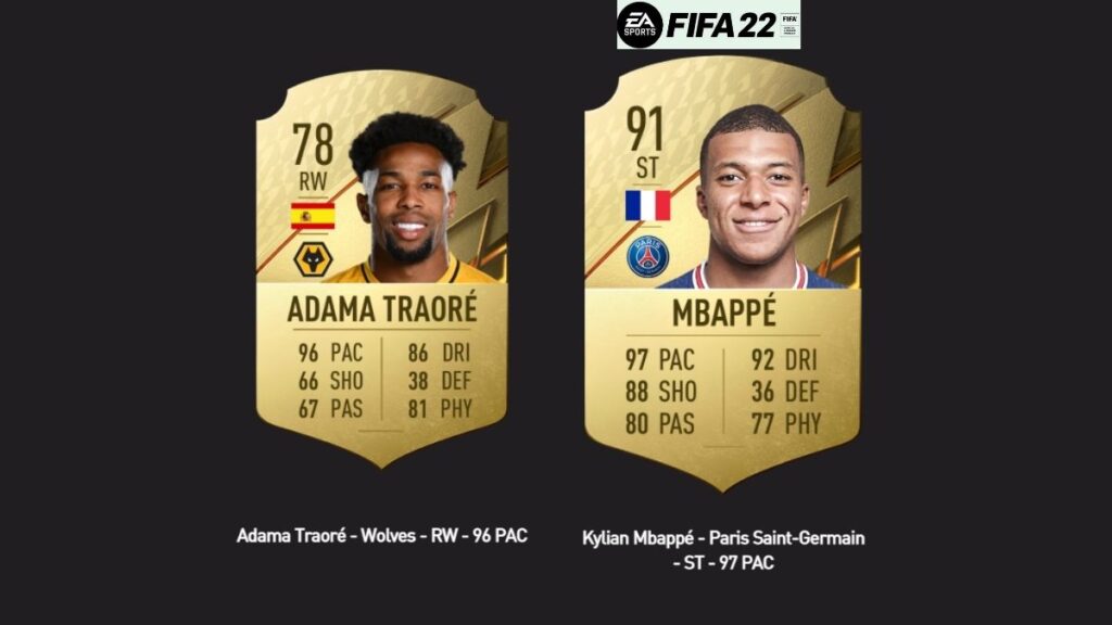 Adama Traore one of the 2 most fastest player in FIFA 22.
