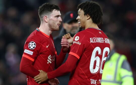 Andy Robertson has mocked Trent Alexander Arnold through an Instagram message after yesterday's training incident.