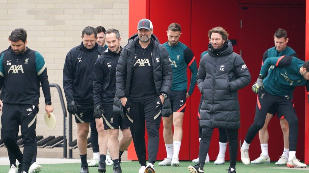 Liverpool has continued its training to get ready for Wednesday night's Champions League match against Napoli.