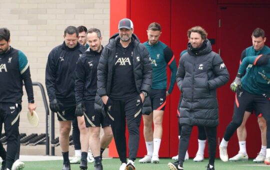 Liverpool has continued its training to get ready for Wednesday night's Champions League match against Napoli.