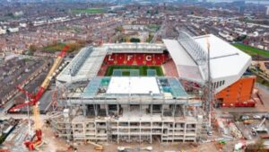 The expansion of Anfield Road