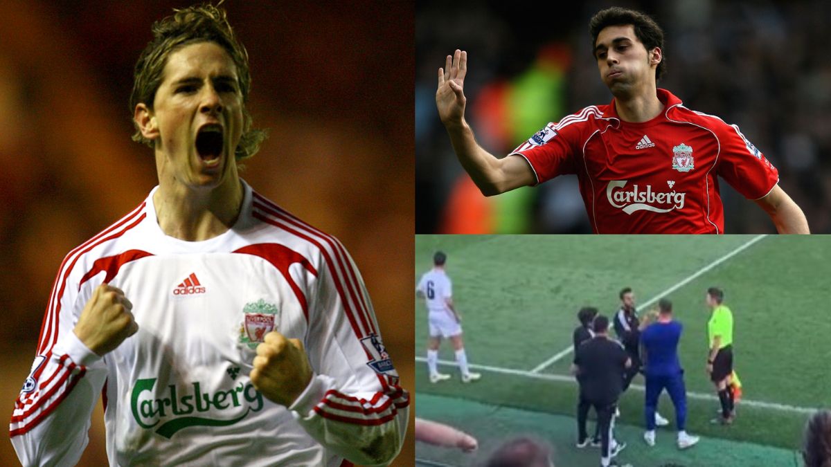 Alvaro Arbeloa and Fernando Torres: The Liverpool touchline battle