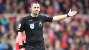 Chris Kavanagh the referee in Manchester City vs Liverpool