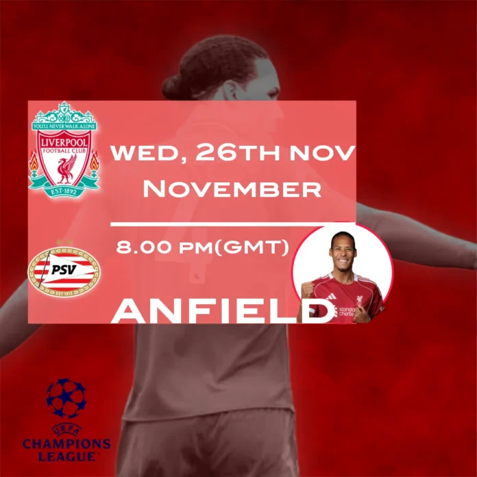 Liverpool vs PSV Champions League Liverpool vs PSV Champions League